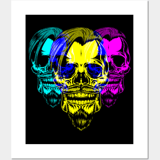 Tri-Portrait Skull - DS2 Posters and Art